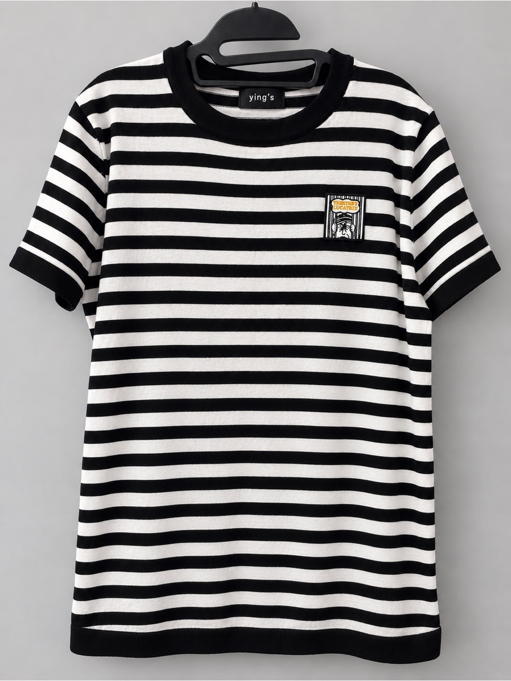 Black White Striped Alcatraz Graphic Tee XL Grunge Punk